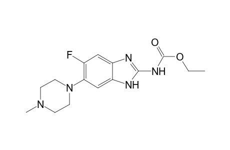 Ethyl N-[6-fluoranyl-5-(4-methylpiperazin-1-yl)-1H-benzimidazol-2-yl]carbamate