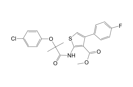 Methyl 2-{[2-(4-chlorophenoxy)-2-methylpropanoyl]amino}-4-(4-fluorophenyl)-3-thiophenecarboxylate