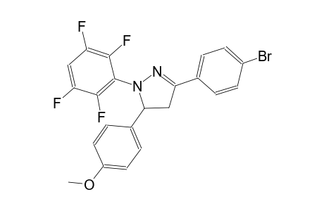 3-(4-bromophenyl)-5-(4-methoxyphenyl)-1-(2,3,5,6-tetrafluorophenyl)-4,5-dihydro-1H-pyrazole