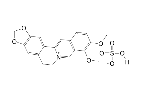 9,10-DIMETHOXY-2,3-(METHYLENEDIOXY)-7,8,13,13a-TETRADEHYDROBERBINIUM HYDROGEN SULFATE