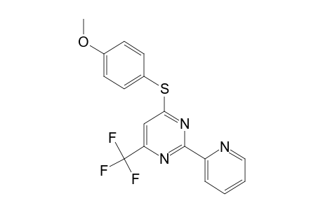 4-[(p-METHOXYPHENYL)THIO]-2-(2-PYRIDYL)-6-(TRIFLUOROMETHYL)PYRIMIDINE