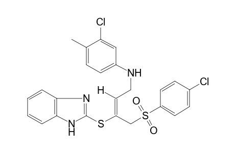 (E)-2-{{1-{[(p-chlorophenyl)sulfonyl]methyl}-3-(3-chloro-p-toluidino)propenyl}thio}benzimidazole