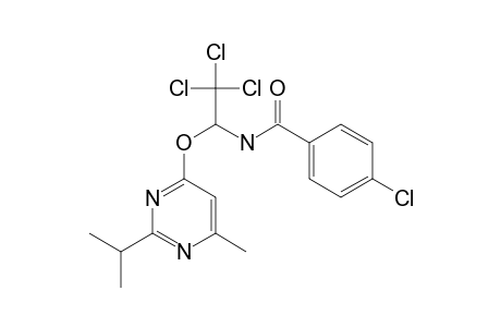 4-[1-(PARA-CHLOROBENZOYL)-AMINO-2,2,2-TRICHLOROETHYL]-2-ISOPROPYL-6-METHYLPYRIMIDINE