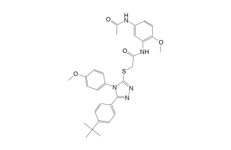 N-[5-(acetylamino)-2-methoxyphenyl]-2-{[5-(4-tert-butylphenyl)-4-(4-methoxyphenyl)-4H-1,2,4-triazol-3-yl]sulfanyl}acetamide