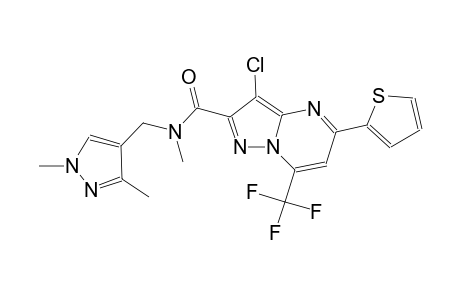 3-chloro-N-[(1,3-dimethyl-1H-pyrazol-4-yl)methyl]-N-methyl-5-(2-thienyl)-7-(trifluoromethyl)pyrazolo[1,5-a]pyrimidine-2-carboxamide