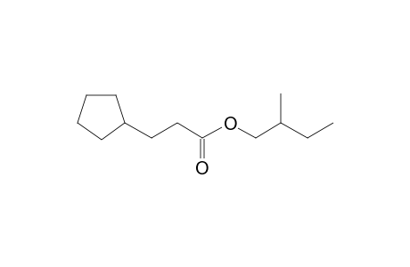 3-Cyclopentylpropionic acid, 2-methylbutyl ester