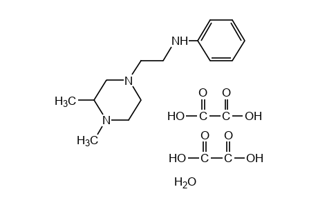 1-(2-anilinoethyl)-3,4-dimethylpiperazine, oxalate, hydrate(1:2:1)