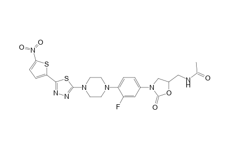 (S)-N-[[3-[3-Fluoro-4-[4-[5-(5-nitrothiophene-2-yl)-1,3,4-thiadiazol-2-yl]-1-piperazinyl]phenyl]-2-oxo-5-oxazolidinyl]methyl]acetamide