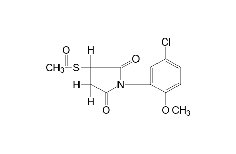 N-(5-chloro-2-methoxyphenyl)-2-mercaptosuccinimide, acetate (ester)