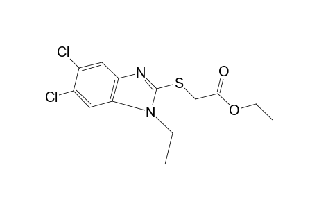 [(5,6-dichloro-1-ethyl-2-benzimidazolyl)thio]acetic acid, ethyl ester