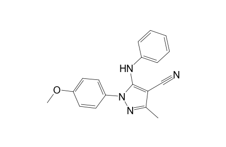 5-ANILINO-4-CYANO-1-(PARA-METHOXYPHENYL)-3-METHYLPYRAZOLE
