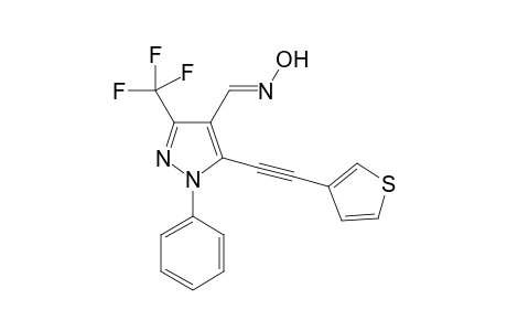 (E)-1-Phenyl-5-(3-thienylethynyl)-3-(trifluoromethyl)-1H-pyrazole-4-carbaldehyde oxime