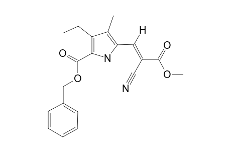 Methyl-E-3-(5-(benzyloxy)-carbonyl)-4-ethyl-3-methyl-pyrrol-2-yl-2-cyanopropenoate