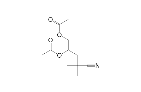 Pentanenitrile, 4,5-bis(acetyloxy)-2,2-dimethyl-