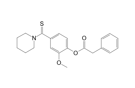 2-Methoxy-4-(1-piperidinylcarbothioyl)phenyl phenylacetate