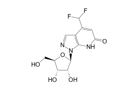 1-(.beta.,D-Ribofuranoyl)-4-(difluoromethyl)-1H-pyrazolo[3,4-b]pyridine6(7H)-one