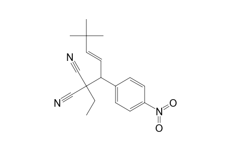 Propanedinitrile, [4,4-dimethyl-1-(4-nitrophenyl)-2-pentenyl]ethyl-, (E)-