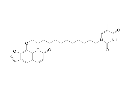 9-{[12-(2,4-dioxo-5-methyl-1,2,3,4-tetrahydro-1-pyrimidinyl)dodecyl]oxy}-7H-furo[3,2-g][1]benzopyran-7-one