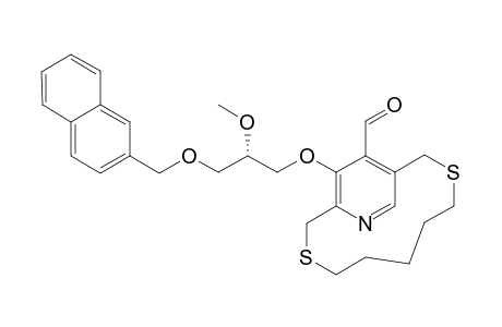 (S,R(ansa))-14-[2-methoxy-3-(2-naphthylmethoxy)propoxy]-2,5-dithian[9]-(2,5)pyridinophane-15-carbaldehyde