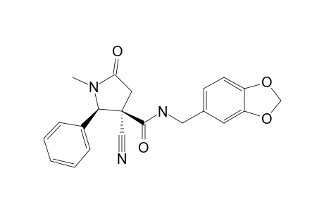 (2R,3R)-N-(Benzo[D][1,3]dioxol-5-ylmethyl)-3-cyano-1-methyl-5-oxo-2-phenylpyrrolidine-3-carboxamide