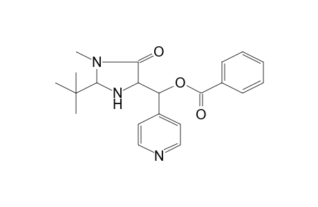 (2-tert-Butyl-1-methyl-5-oxo-4-imidazolidinyl)(4-pyridinyl)methyl benzoate