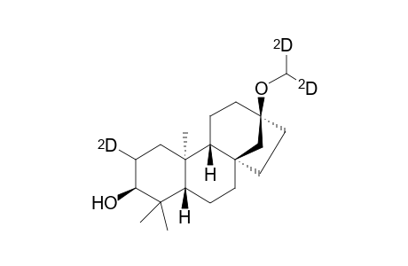 17-Norkaurane-2-d-13-methan-.alpha.,.alpha.-D2-ol, 3-hydroxy-, (2.alpha.,3.beta.,8.beta.,13.beta.)-