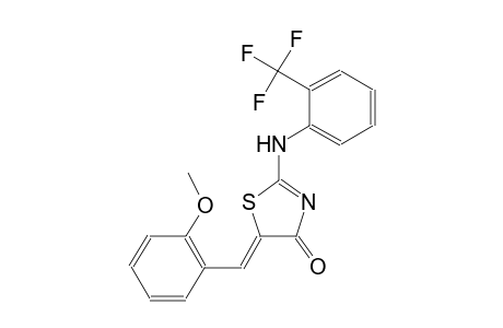 (5Z)-5-(2-methoxybenzylidene)-2-[2-(trifluoromethyl)anilino]-1,3-thiazol-4(5H)-one