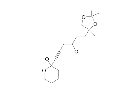 6-(TETRAHYDRO-2-METHOXYPYRAN-2-YL)-1-(2,2,4-TRIMETHYL-1,3-DIOXOLAN-4-YL)-HEX-5-YN-3-OL;DIASTEREOMER-#1