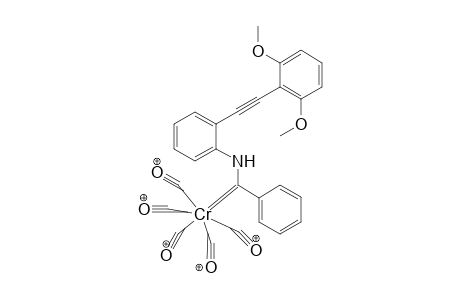 Pentacarbonyl{[2'-(<2",6"-dimethoxyphenyl>ethynyl)phenylamino]-phenylcarbene}-chromium