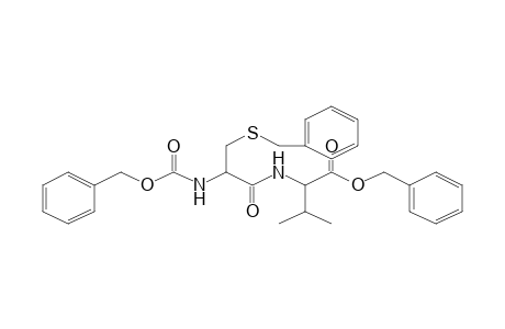 Benzyl 2-([2-([(benzyloxy)carbonyl]amino)-3-(benzylsulfanyl)propanoyl]amino)-3-methylbutanoate