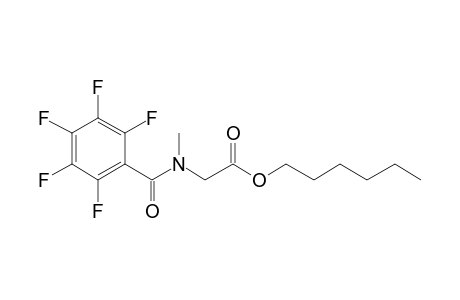 Sarcosine, N-pentafluorobenzoyl-, hexyl ester