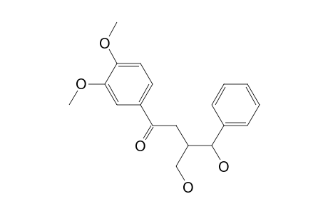 1-Butanone, 1-(3,4-dimethoxyphenyl)-4-hydroxy-3-(hydroxymethyl)-4-phenyl-, [S-(R*,S*)]-