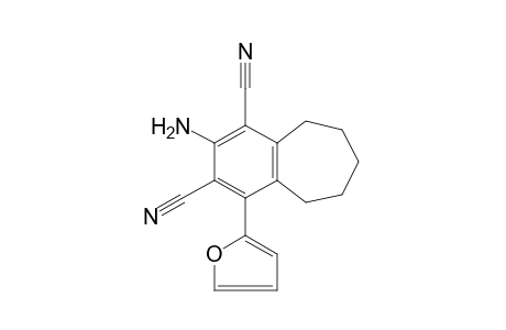 2-AMINO-4-(2-FURYL)-6,7,8,9-TETRAHYDRO-5H-BENZOCYCLOHEPTENE-1,3-DICARBONITRILE