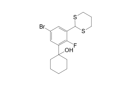 1-[5-bromo-3-(1,3-dithian-2-yl)-2-fluorophenyl]cyclohexan-1-ol