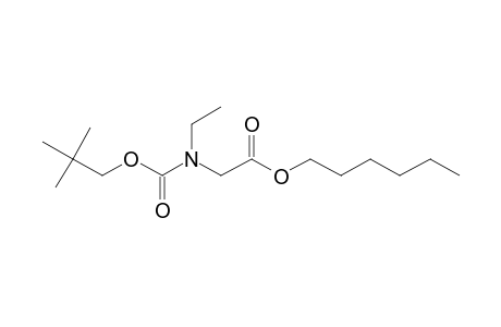 Glycine, N-ethyl-N-neopentyloxycarbonyl-, hexyl ester