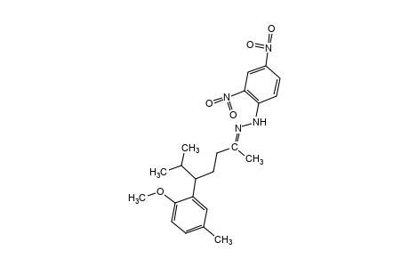 5-(6-methoxy-m-tolyl)-6-methyl-2-heptanone, (2,4-dinitrophenyl)hydrazone