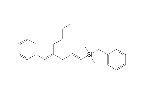 Benzyl((1E,4E)-4-benzylideneoct-1-enyl)dimethylsilane