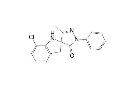 Spiro[2H-indole-2,4'-[4H]pyrazol]-3'(2'H)-one, 7-chloro-1,3-dihydro-5'-methyl-2'-phenyl-