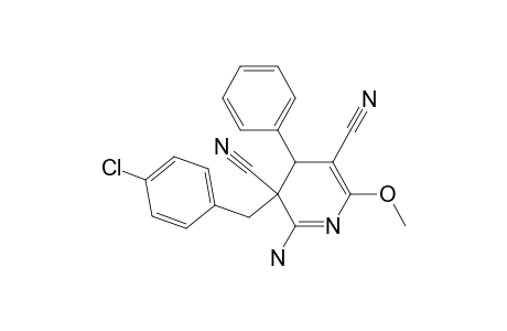 2-Amino-3-(4-chlorobenzyl)-6-methoxy-4-phenyl-4H-pyridine-3,5-dicarbonitrile