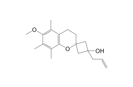 cis-3'-Allyl-6-methoxy-5,7,8-trimethylspiro[chromane-2,1'-cyclobutan]-3'-ol