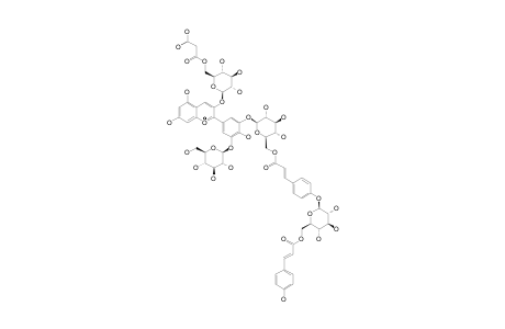 #1;TERNATIN-C1;3-O-(6-O-MALONYL-BETA-D-GLUCOPYRANOSYL)-3'-O-(6-O-[(E)-4-O-(6-O-(E)-PARA-COUMARYL-BETA-D-GLUCOPYRANOSYL)-PARA-COUMARYL]-BETA-D-GLUCOPY