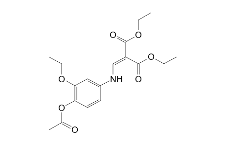 [(3-ethoxy-4-hydroxyanilino)methylene]malonic acid, diethyl ester, acetate(ester)