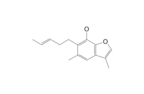 1-HYDROXY-2-(3'-PENTENYL)-3,7-DIMETHYLBENZOFURAN