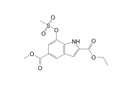 Ethyl 7-methanesulfonyloxy-5-methoxycarbonylindole-2-carboxylate