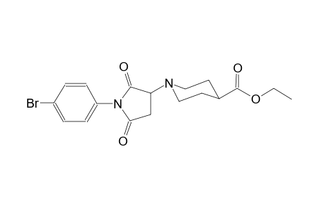 4-Piperidinecarboxylic acid, 1-[1-(4-bromophenyl)-2,5-dioxo-3-pyrrolidinyl]-, ethyl ester