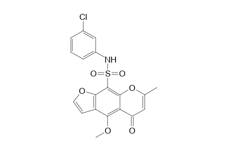 N-(3-CHLORO-PHENYL)-4-METHOXY-7-METHYL-5-OXO-5H-FURO-[3.2-G]-[1]-BENZOPYRAN-9-SULFONAMIDE