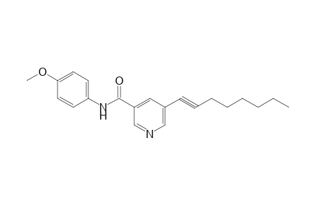 Pyridine-3-carboxamide, 5-(1-octynyl)-N-(4-methoxyphenyl)-