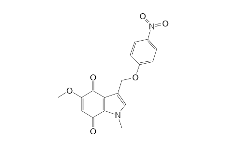 5-Methoxy-1-methyl-3-(4-nitrophenoxy)methyl]indole-4,7-dione