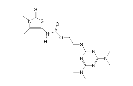 carbamic acid, (2,3-dihydro-3,4-dimethyl-2-thioxo-5-thiazolyl)-, 2-[[4,6-bis(dimethylamino)-1,3,5-triazin-2-yl]thio]ethyl ester