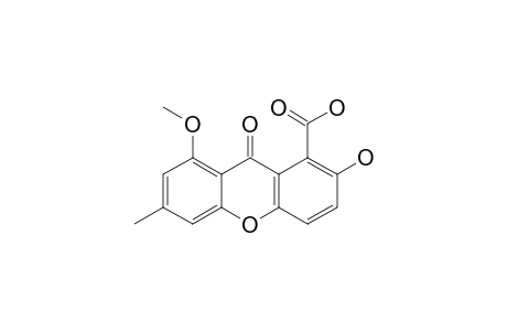 2-HYDROXY-6-METHYL-8-METHOXY-9-OXO-9H-XANTHENE-1-CARBOXYLIC-ACID